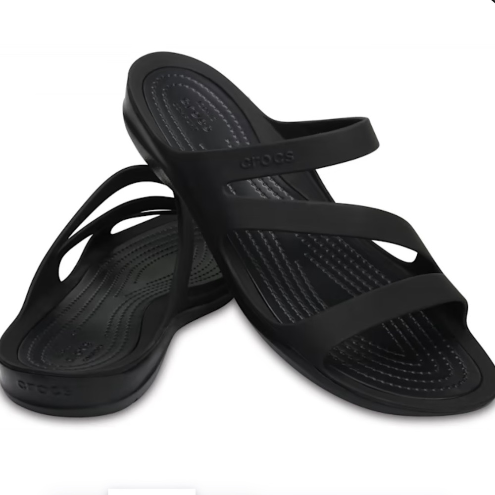 Black Crocs Sandal Style “swiftwater” size 8W